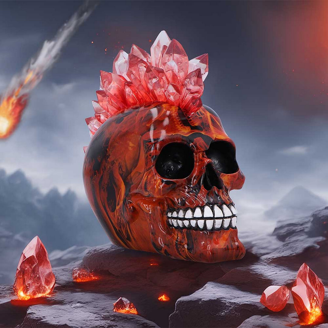 Infernal Crystal Skull with Light Up Mohawk U7055M25