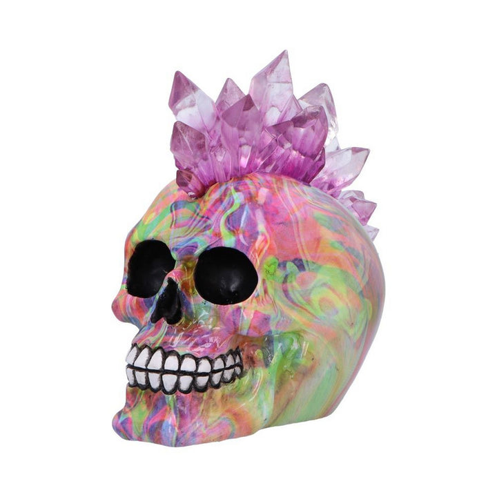 Psychedelic Crystal Skull with Light Up Mohawk U7056M25