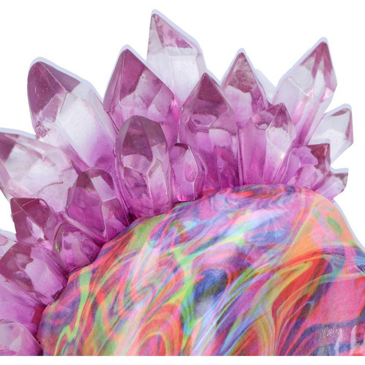 Psychedelic Crystal Skull with Light Up Mohawk U7056M25
