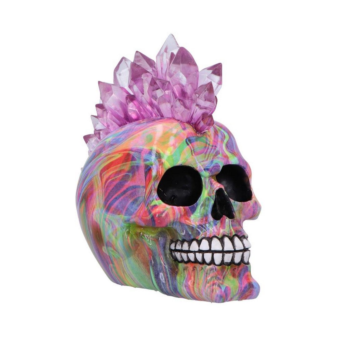 Psychedelic Crystal Skull with Light Up Mohawk U7056M25