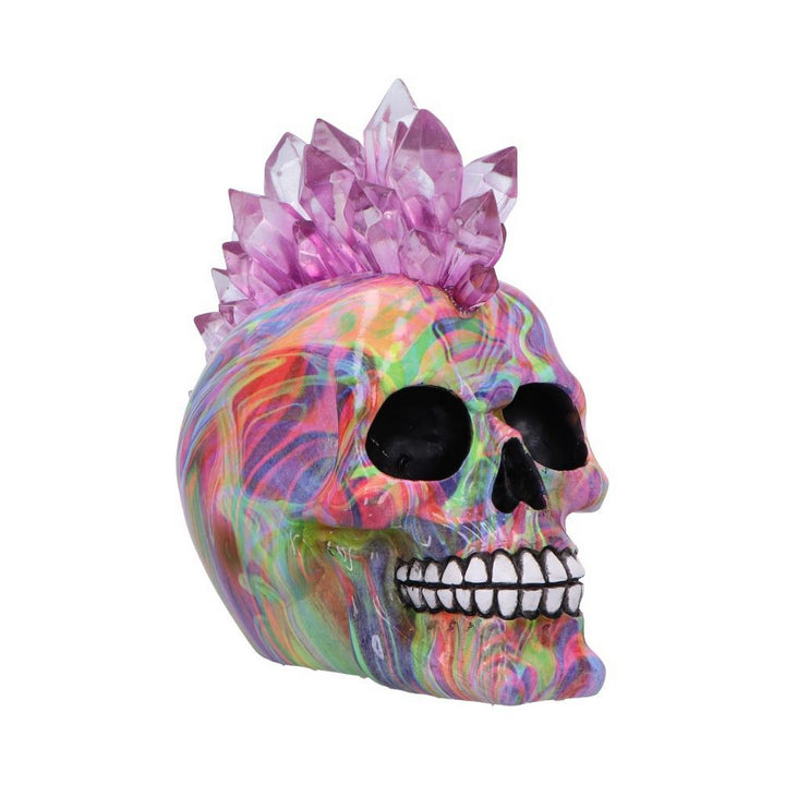 Psychedelic Crystal Skull with Light Up Mohawk U7056M25