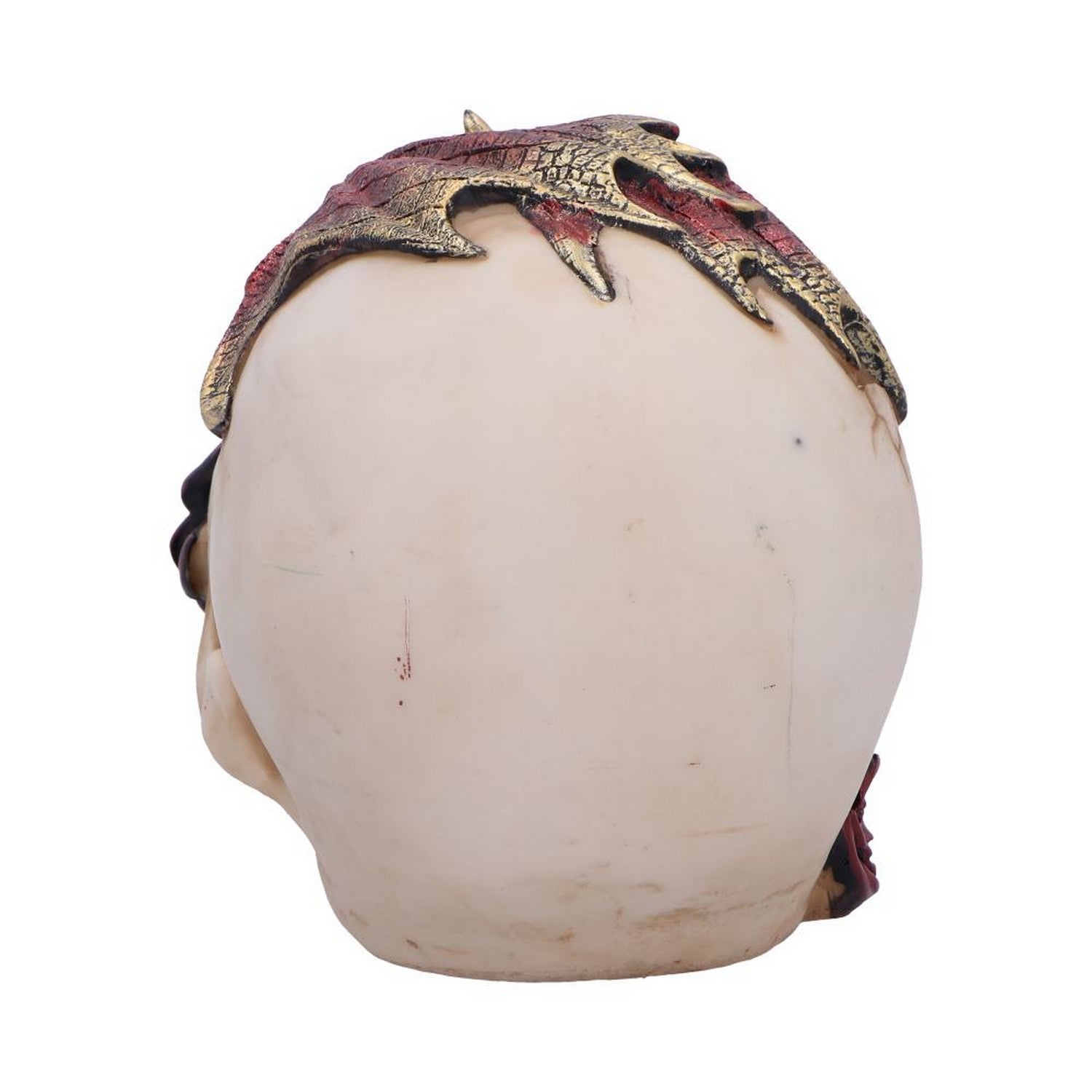 Rose Flame Decorative Skull With Sleeping Dragon U7070B25
