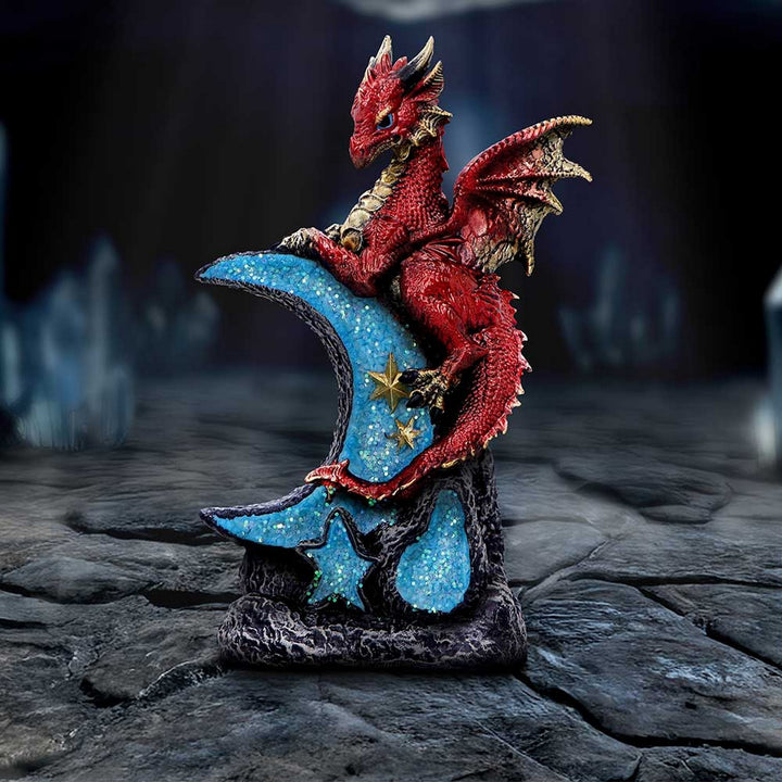 Lunar Perch Decorative Dragon Resin Figurine U7074B25