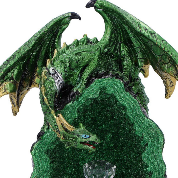 Emerald Overseer Dragon Decorative Resin Figurine U7090B25