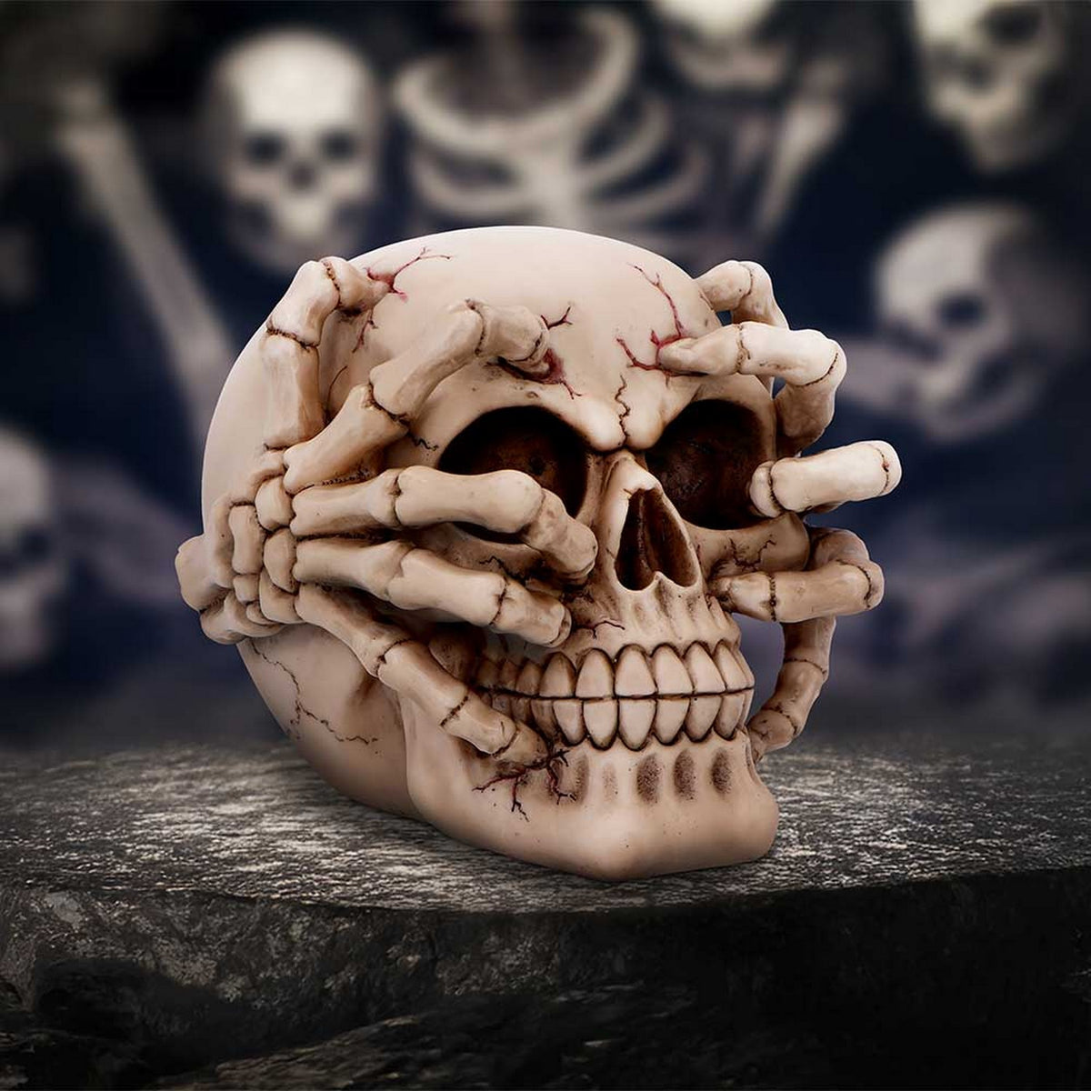 Cracked Decorative Resin Skull U7129B25
