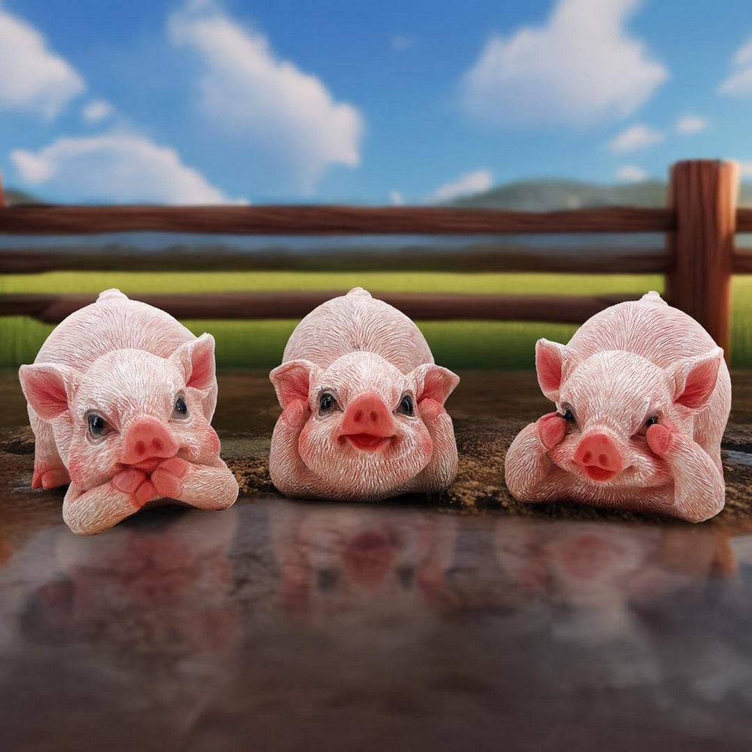 Three Wise Playful Pigs 5.2cm U7234C25