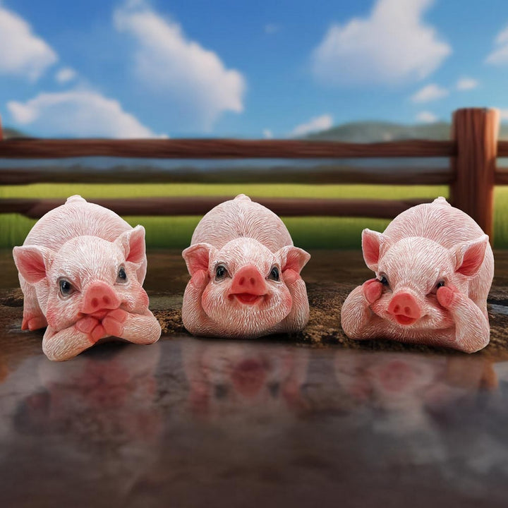 Three Wise Playful Pigs 5.2cm U7234C25
