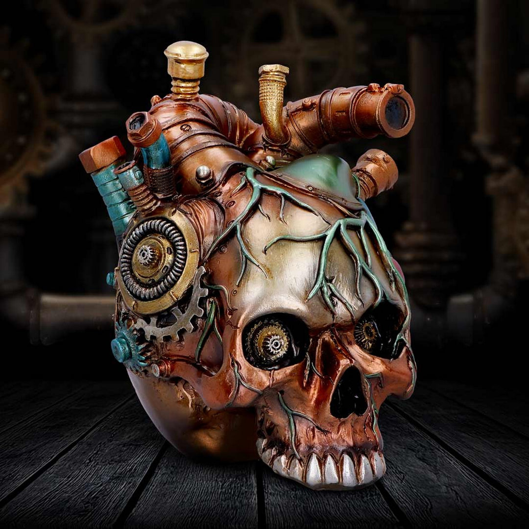 Cardiac Cranium Steampunk Skull 17.5cm U7274C25