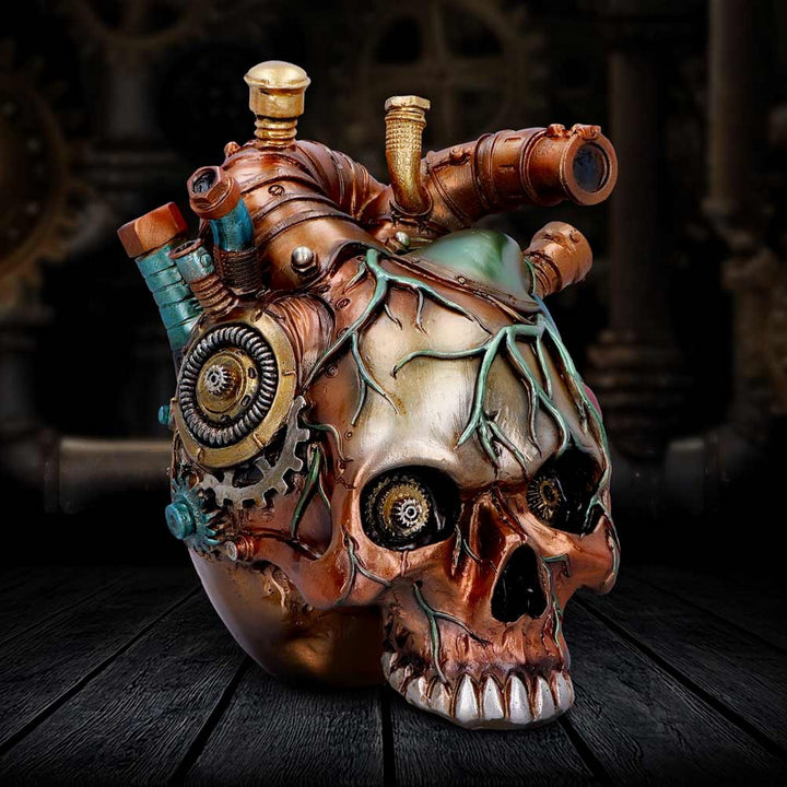 Cardiac Cranium Steampunk Skull 17.5cm U7274C25