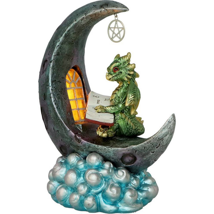 Moonbound Scholar LED Dragon Figurine 21.2cm U7275C25