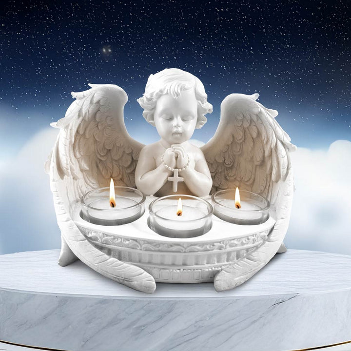 Prayers to Heaven Cherub Tea Light Holder 14.5cm U7287C25