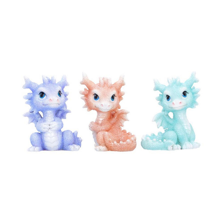 Coralscale Hatchling Dragon Figurines Set of 3 9cm U7412A26