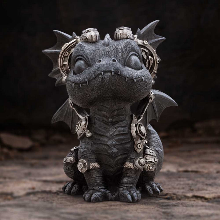 Coglet Black Steampunk Dragon 17.7cm U7501B26