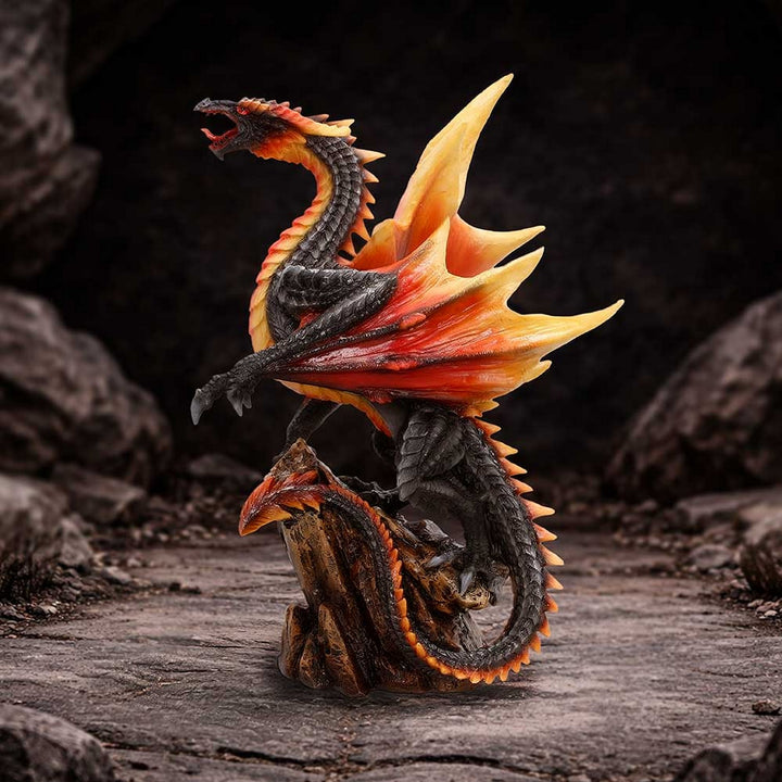 Obsidian Inferno Dragon Figurine 23.7cm U7503B26