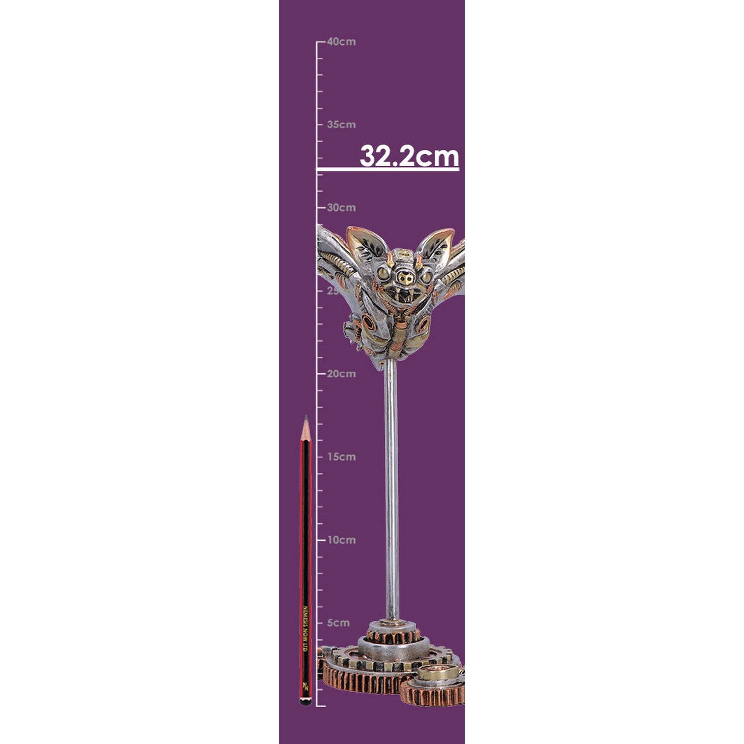 Steampunk Bat Figurine on Plinth 32.2cm U7556B26
