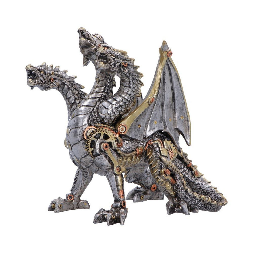 Three Headed Steampunk Dragon 23cm U7557B26