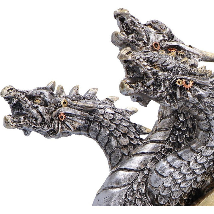 Three Headed Steampunk Dragon 23cm U7557B26