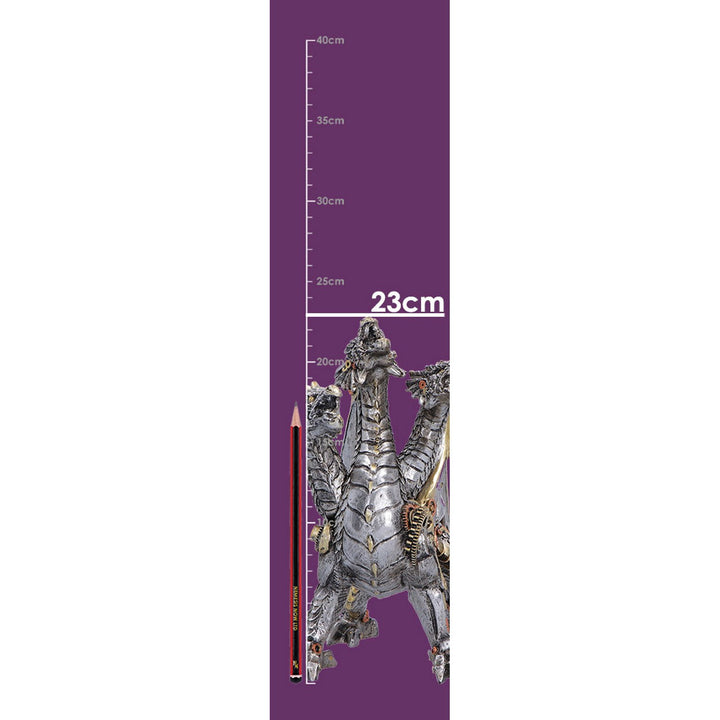 Three Headed Steampunk Dragon 23cm U7557B26