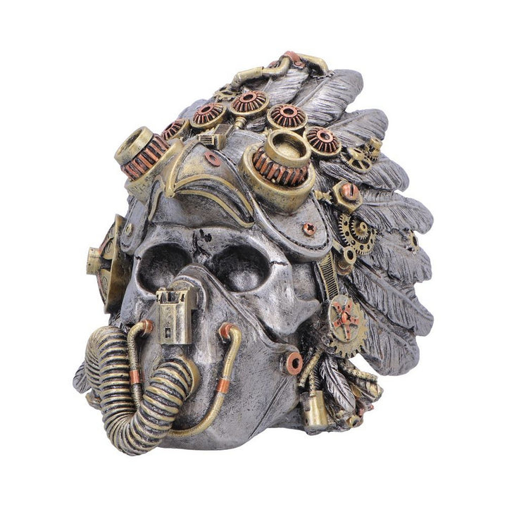 Steampunk Feather Skull 15.7cm U7560B26