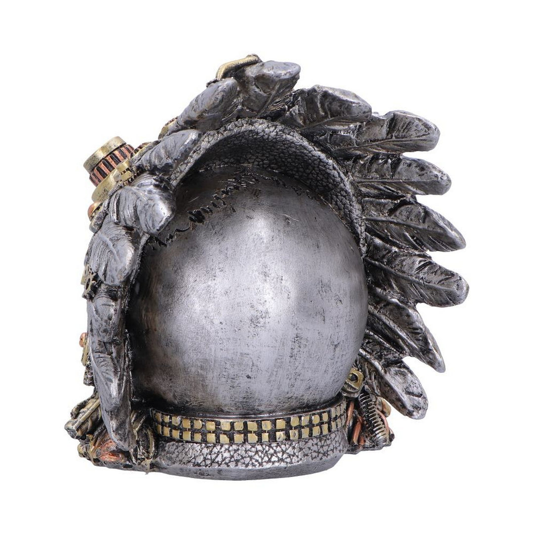 Steampunk Feather Skull 15.7cm U7560B26