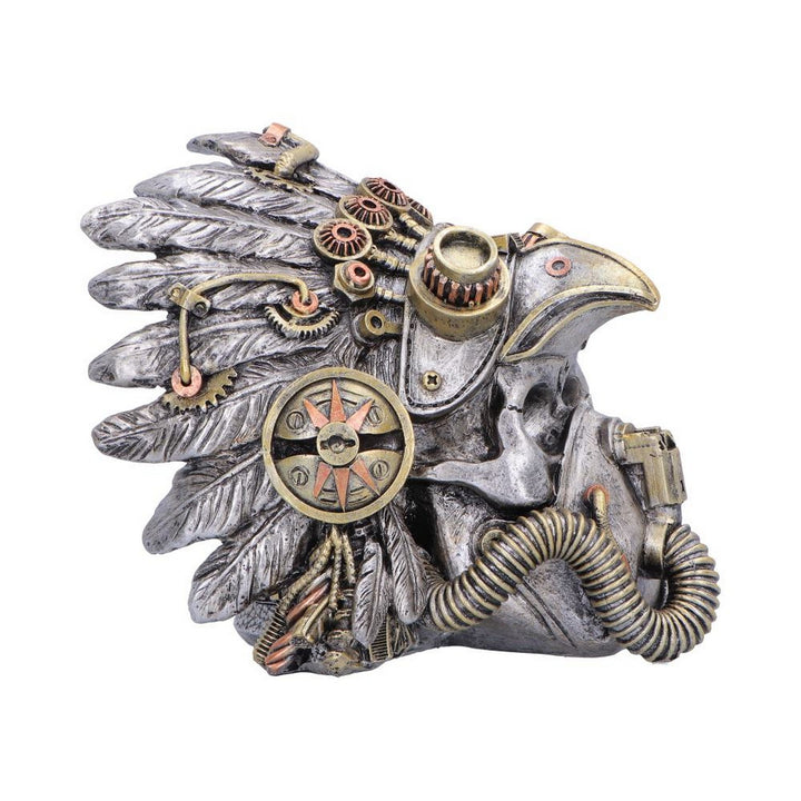 Steampunk Feather Skull 15.7cm U7560B26
