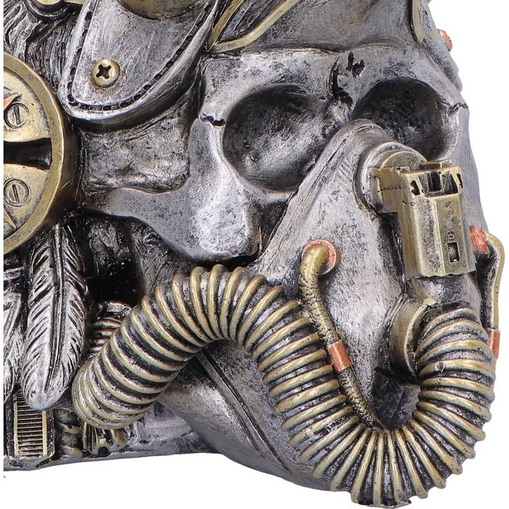 Steampunk Feather Skull 15.7cm U7560B26