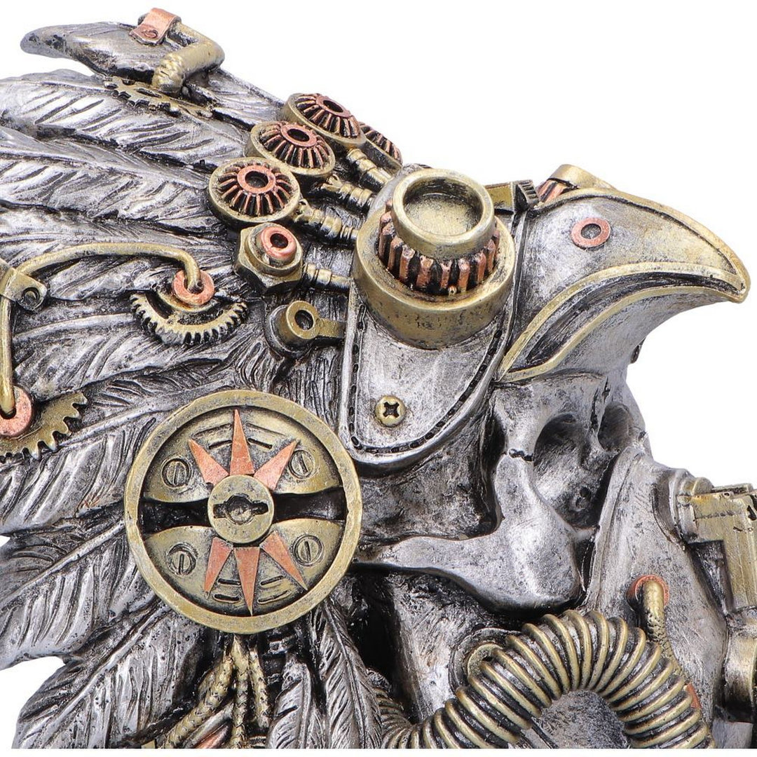 Steampunk Feather Skull 15.7cm U7560B26