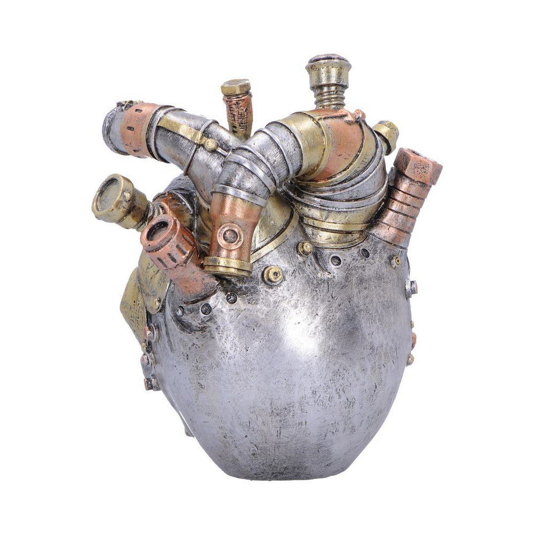 Cardiac Cranium Steampunk Silver Skull 17.5cm U7561B26