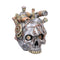 Cardiac Cranium Steampunk Silver Skull 17.5cm U7561B26