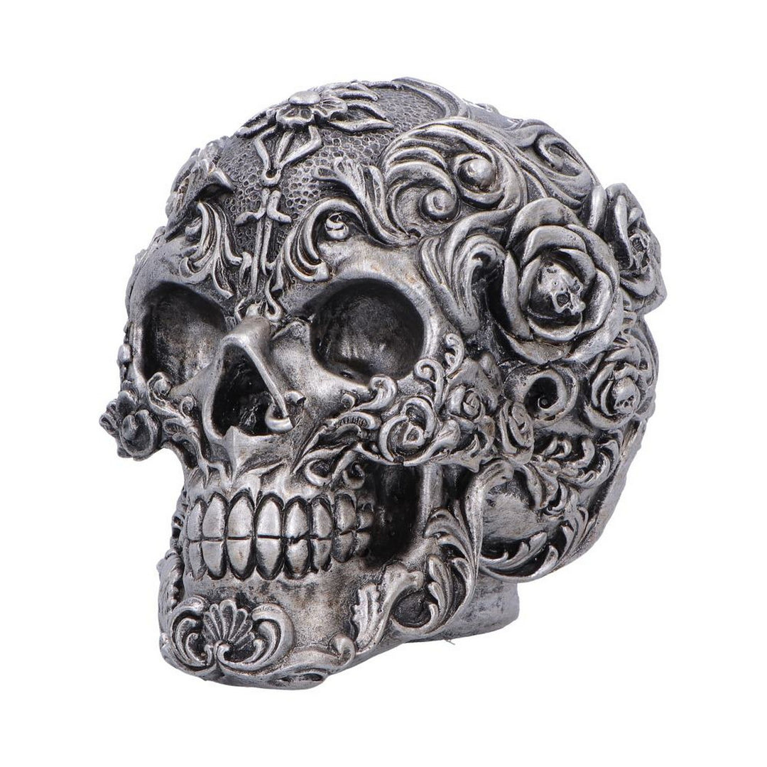 Gilded Memento Gothic Skull Figurine 12.2cm U7564B26