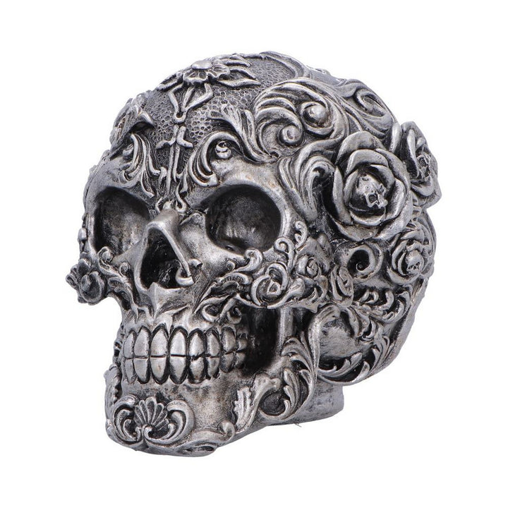 Gilded Memento Gothic Skull Figurine 12.2cm U7564B26