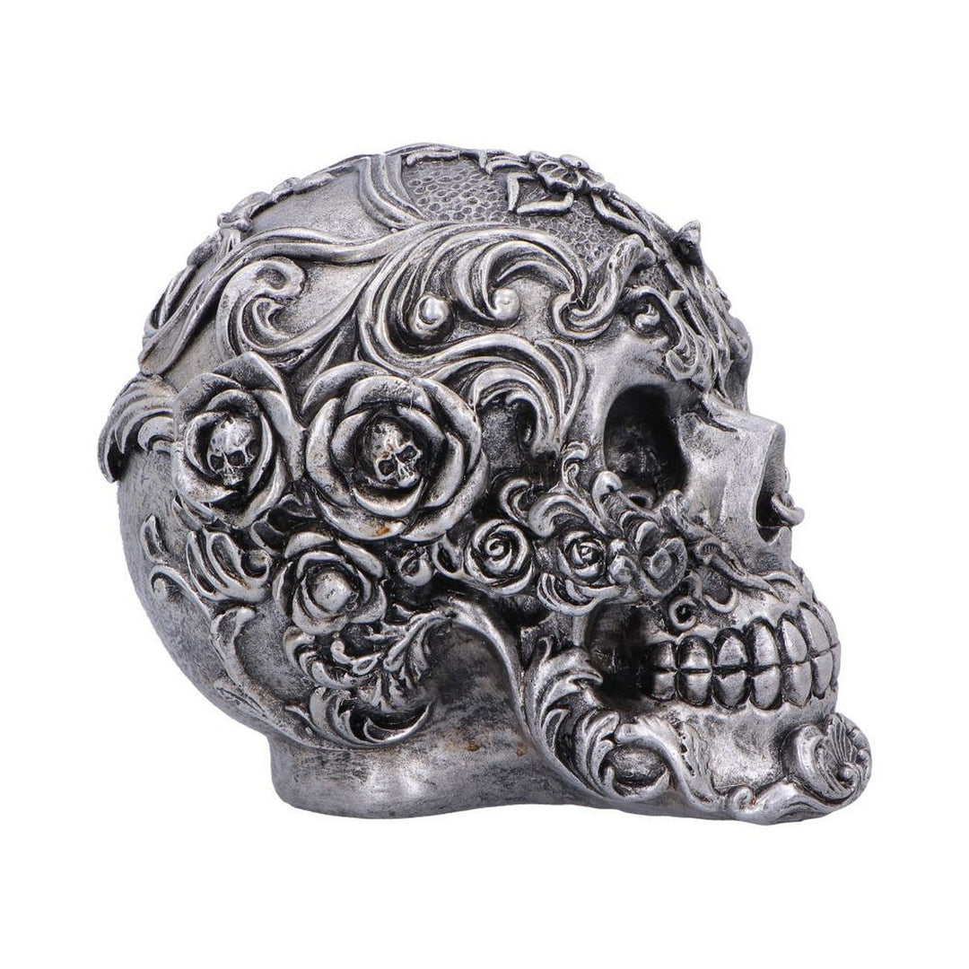 Gilded Memento Gothic Skull Figurine 12.2cm U7564B26