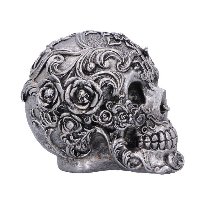 Gilded Memento Gothic Skull Figurine 12.2cm U7564B26