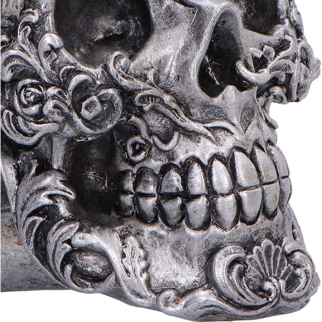 Gilded Memento Gothic Skull Figurine 12.2cm U7564B26