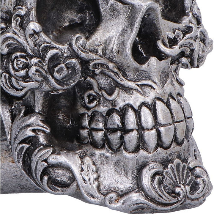 Gilded Memento Gothic Skull Figurine 12.2cm U7564B26