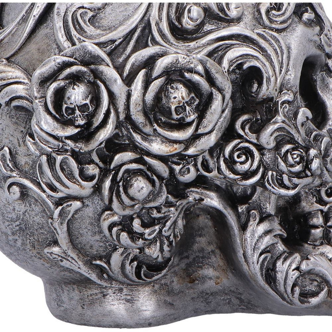 Gilded Memento Gothic Skull Figurine 12.2cm U7564B26