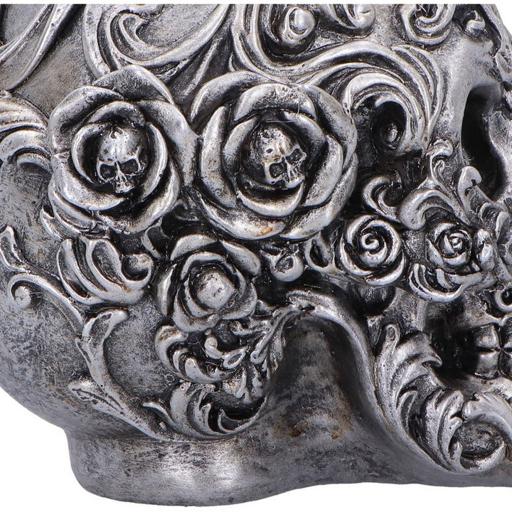 Gilded Memento Gothic Skull Figurine 12.2cm U7564B26