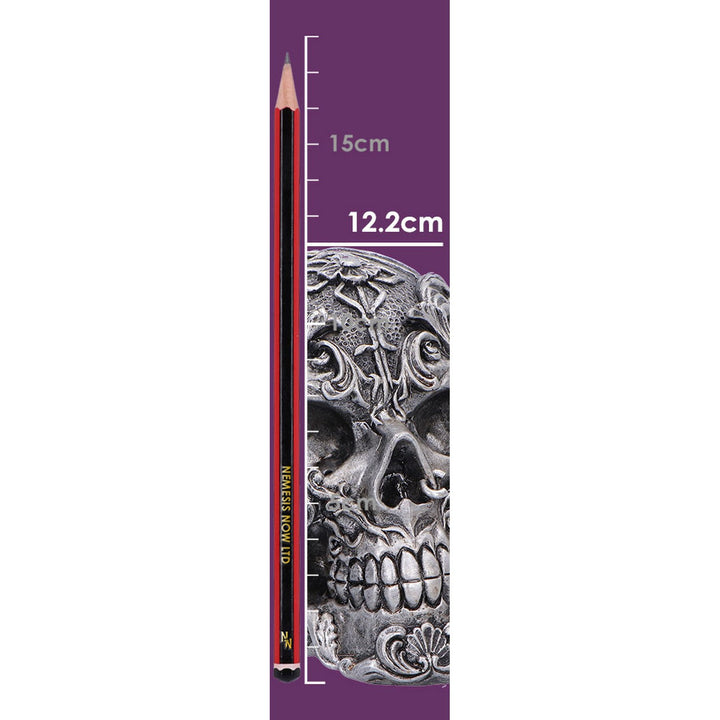 Gilded Memento Gothic Skull Figurine 12.2cm U7564B26