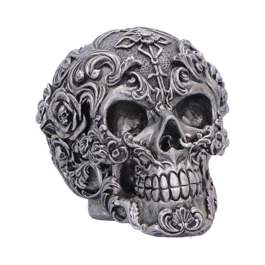 Gilded Memento Gothic Skull Figurine 12.2cm U7564B26