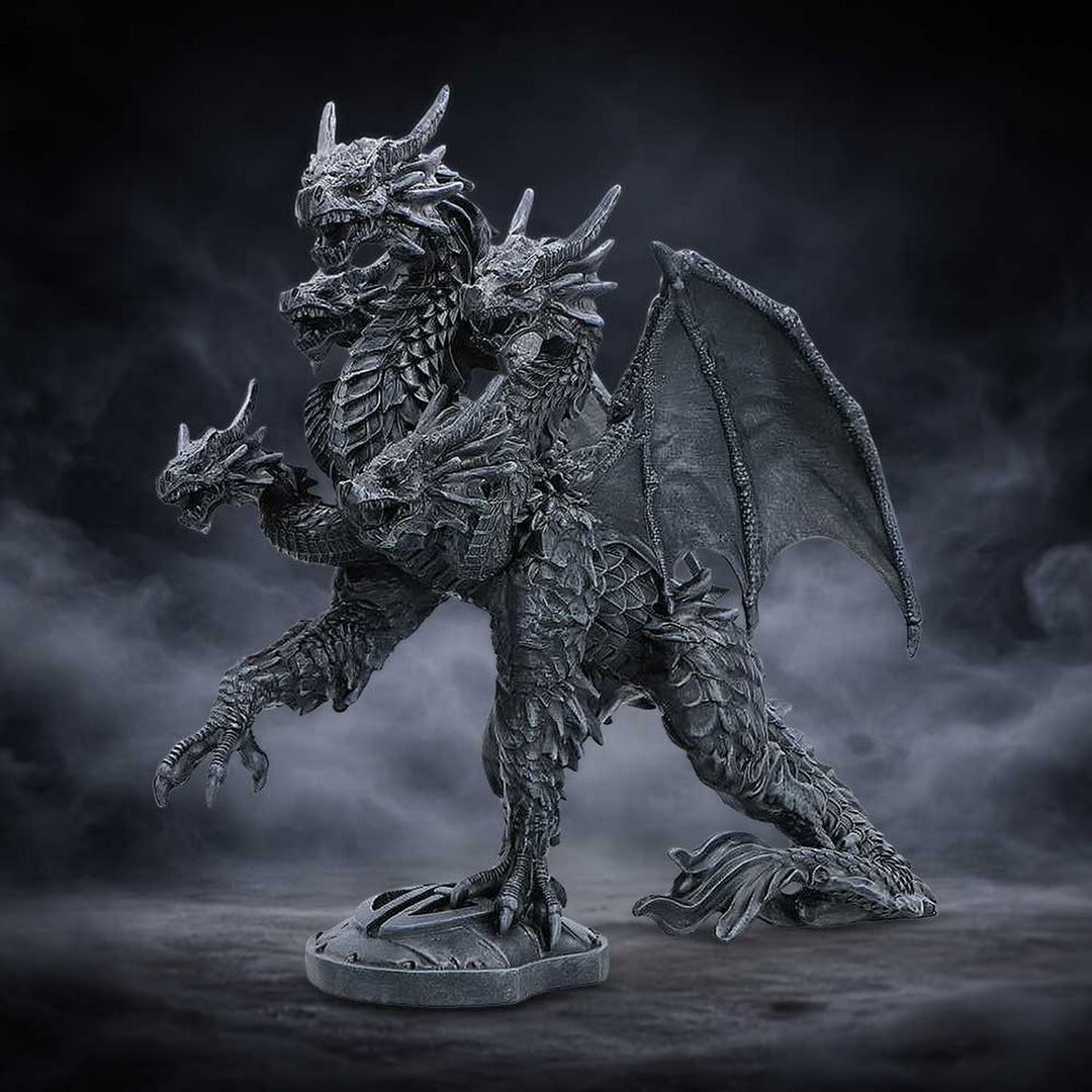 Shadow Hydra Multi Headed Dragon Figurine 30cm U7567B26