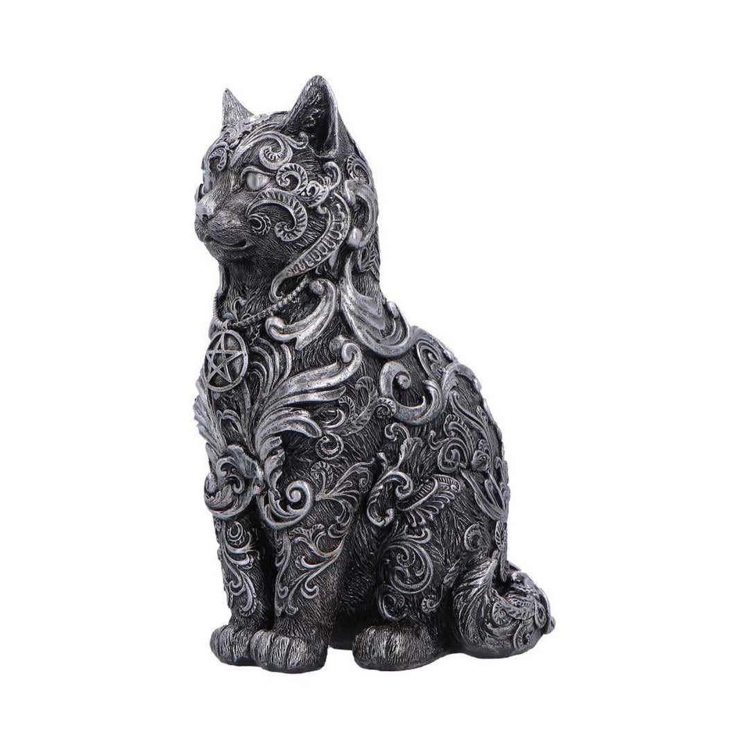 Hexbound Familiar Silver Cat Figurine 23cm U7570B26