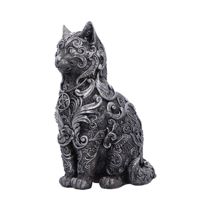 Hexbound Familiar Silver Cat Figurine 23cm U7570B26