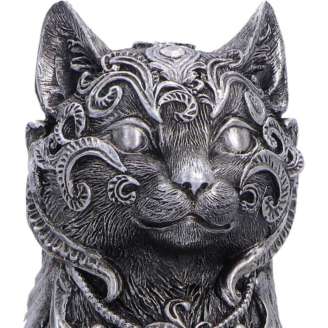 Hexbound Familiar Silver Cat Figurine 23cm U7570B26