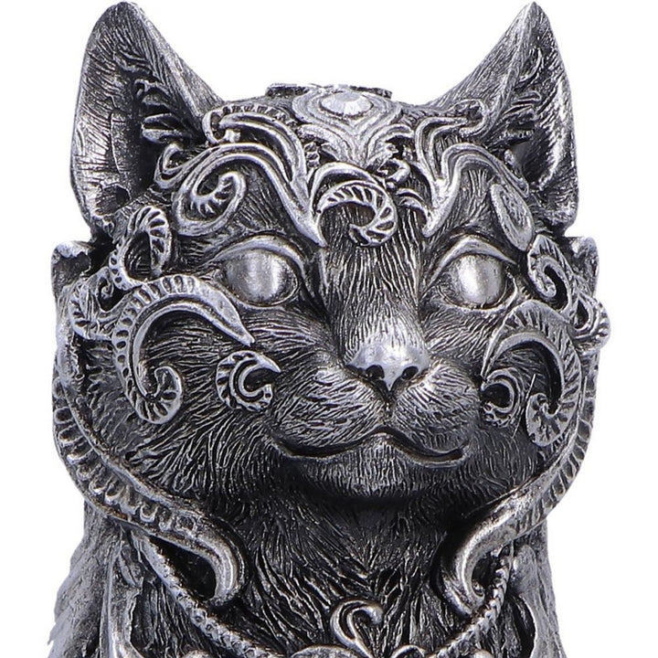 Hexbound Familiar Silver Cat Figurine 23cm U7570B26