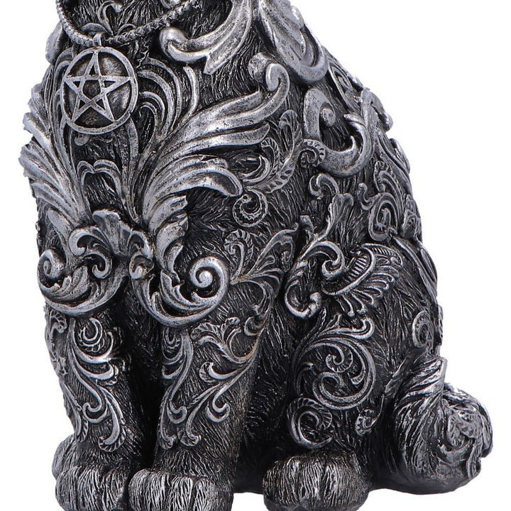 Hexbound Familiar Silver Cat Figurine 23cm U7570B26