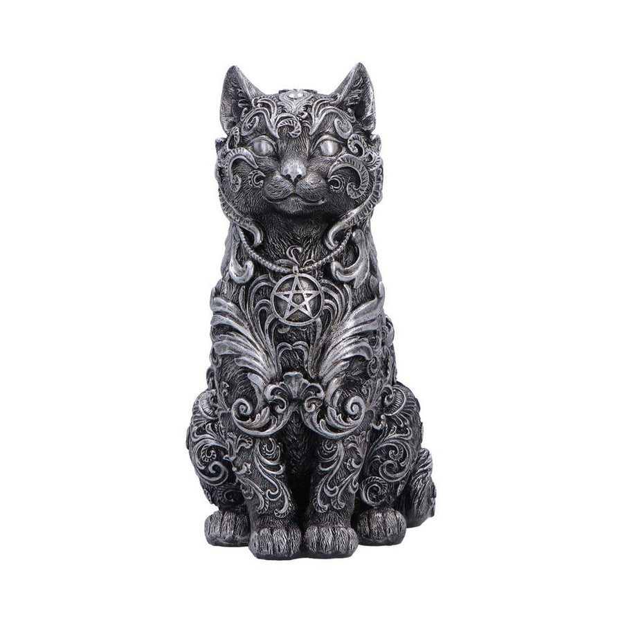 Hexbound Familiar Silver Cat Figurine 23cm U7570B26