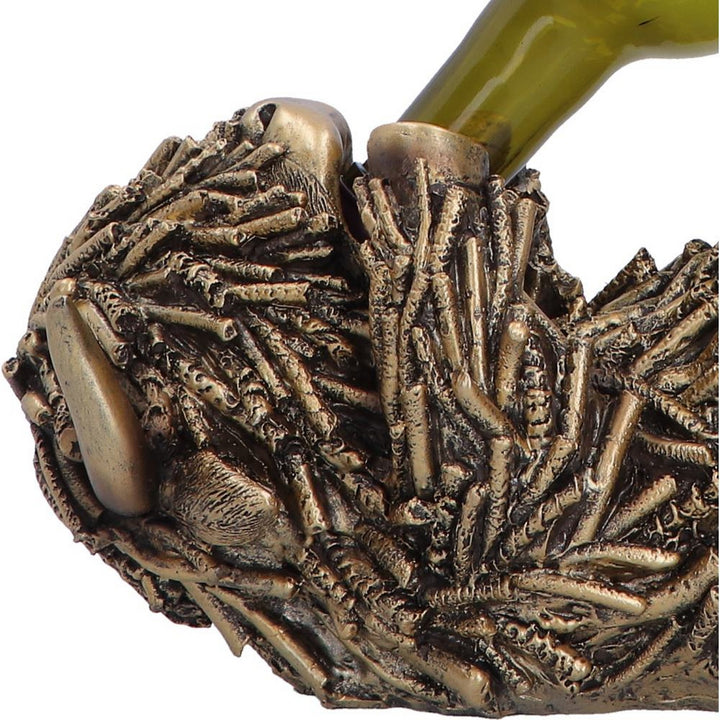 Gold Highland Cow Wine Holder 17.8cm U7571B26