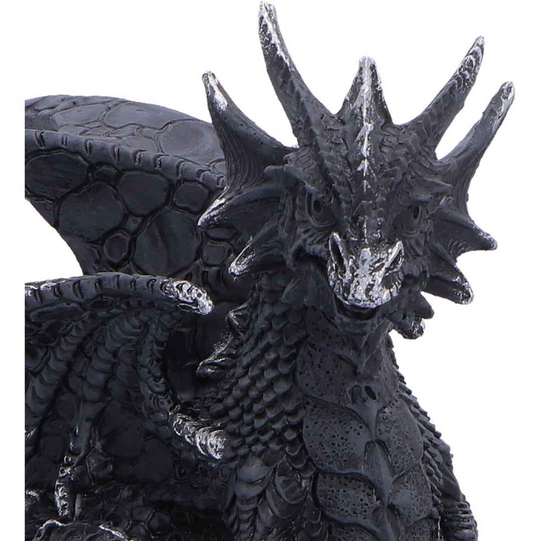 Black Dragon on Geode Figurine 20.8cm U7580B26