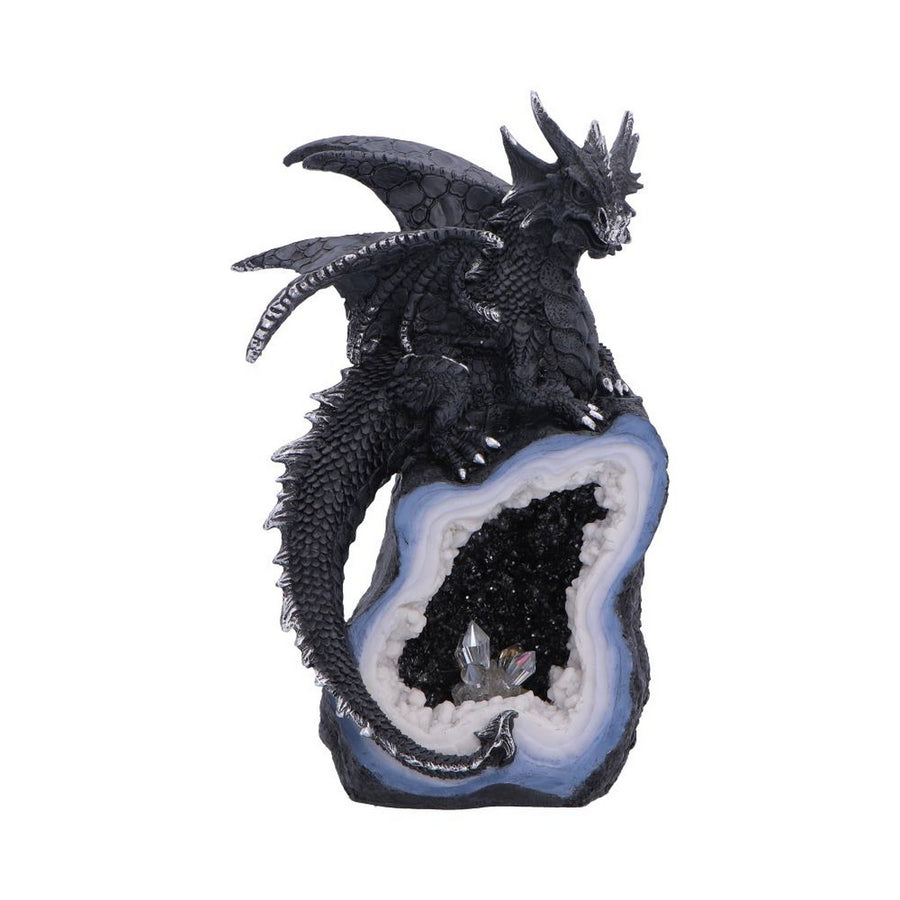 Black Dragon on Geode Figurine 20.8cm U7580B26