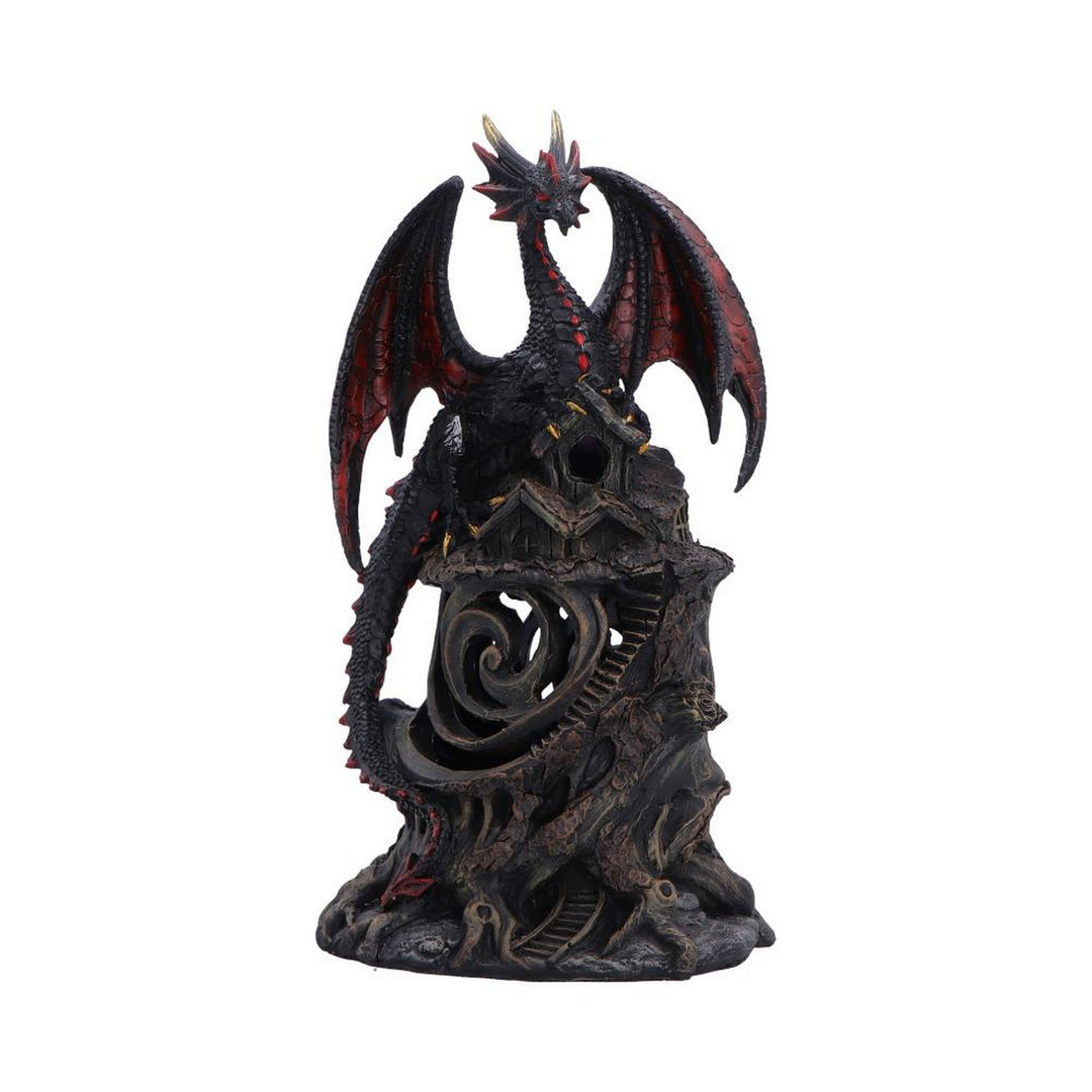 Light-up Red and Black Dragon Hollow Figurine 23.5cm U7581B26